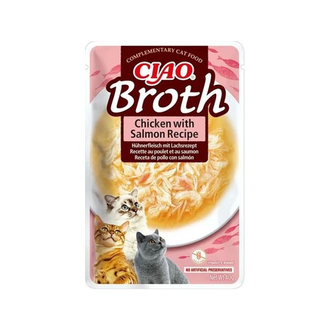 Pamlsok Inaba PS Ciao Broth cat Kura s lososom 40 g